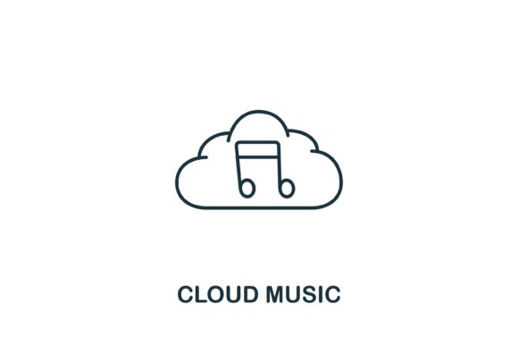 Cloud Music Icon from Music Collection: A Versatile Asset for Modern Design and Digital Communication