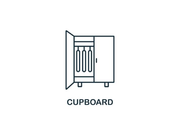 Cupboard Icon: A Minimalist Gem from Interior Collection