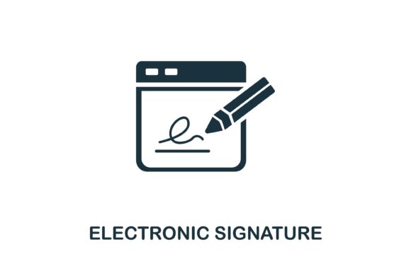 Electronic Signature Icon for Modern Design Needs