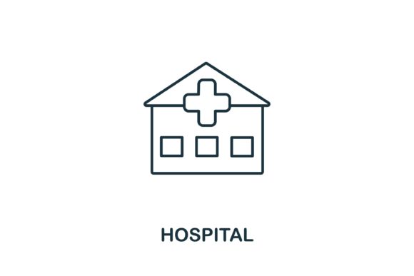 Hospital Icon: A Vital Element in Health Check Design and Web Graphics