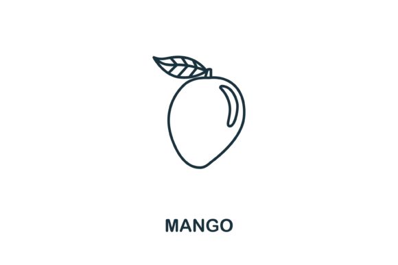 Mango Icon from Fruits Collection: A Versatile Graphic for Designers and Content Creators