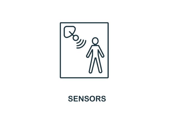 Sensors Icon from IoT Collection: Choosing and Using Smart Visual Elements for Design Projects