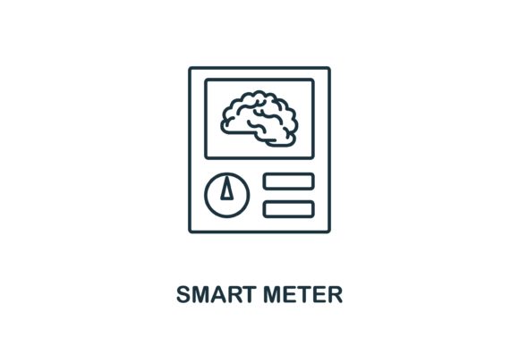 Smart Meter Icon for IoT Design Projects