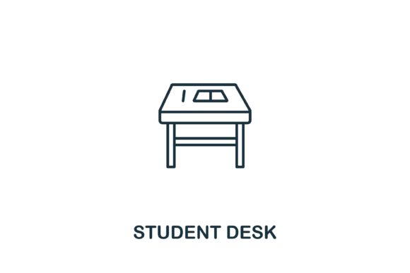 Student Desk: Enhancing Educational Design with Versatile Vector Icons